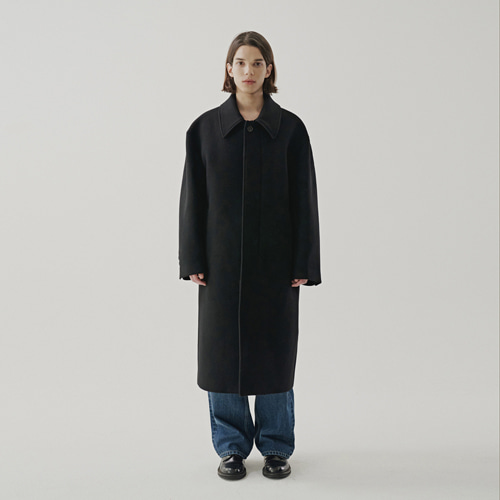 [22F/W] single breasted easy coat (black), [noun](노운),[22F/W] single breasted easy coat (black)