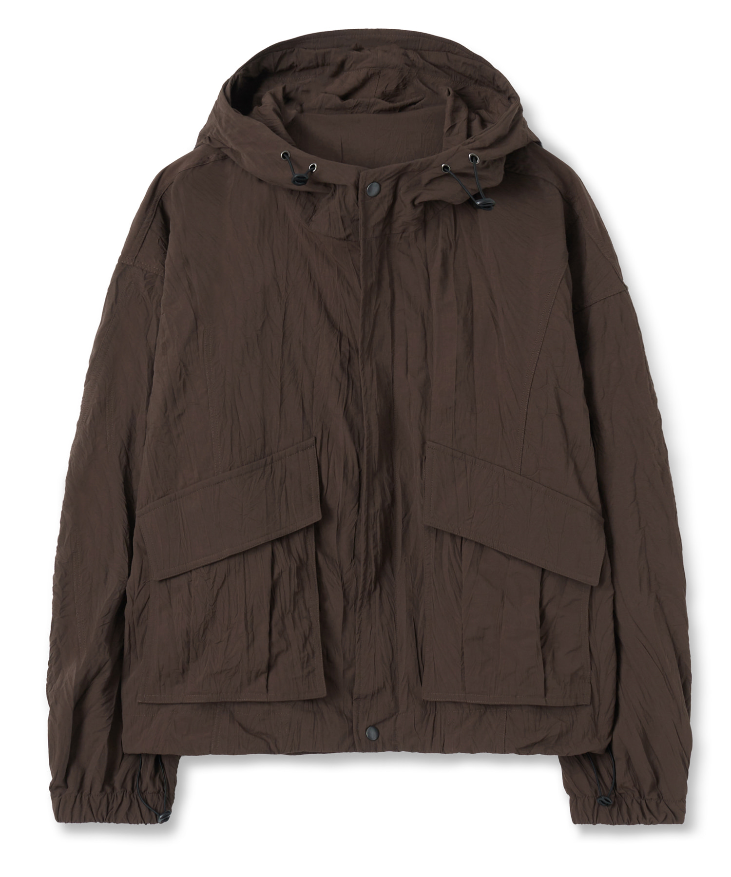 [23F/W] hooded wrinkle jacket (brown), [noun](노운),[23F/W] hooded wrinkle jacket (brown)