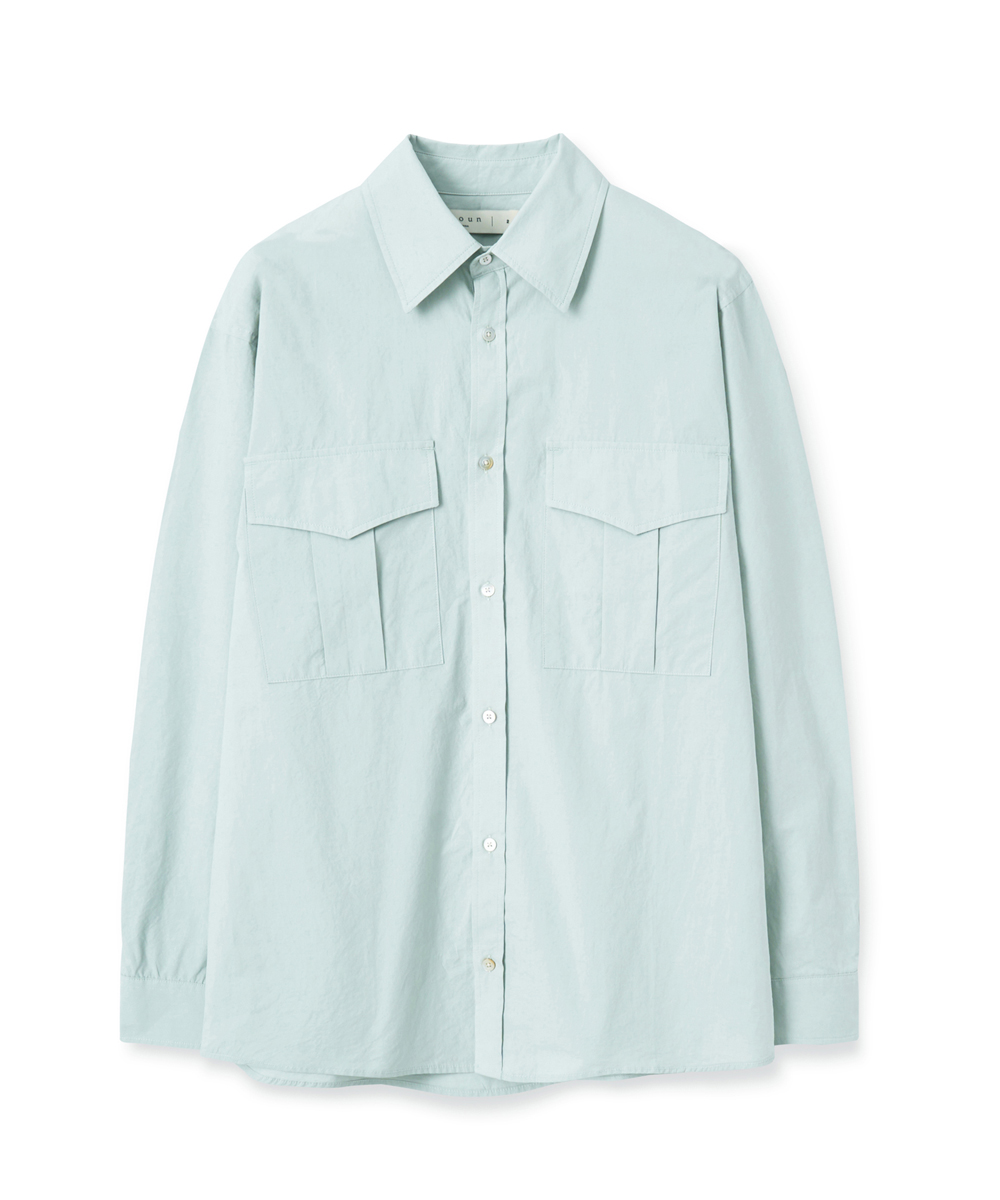 [23F/W] wide pocket shirts (mint grey), [noun](노운),[23F/W] wide pocket shirts (mint grey)